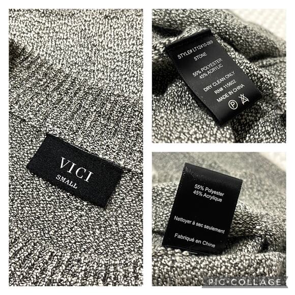 Vici SZ S Gray Knit Sweater - Picture 7 of 7